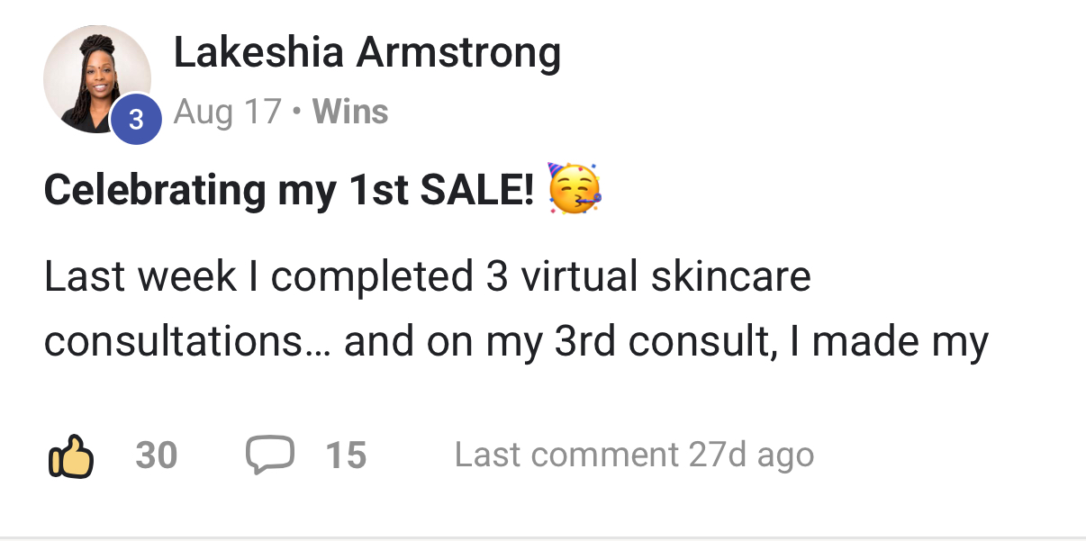 Lakeshia Armstrong — 1st Sale