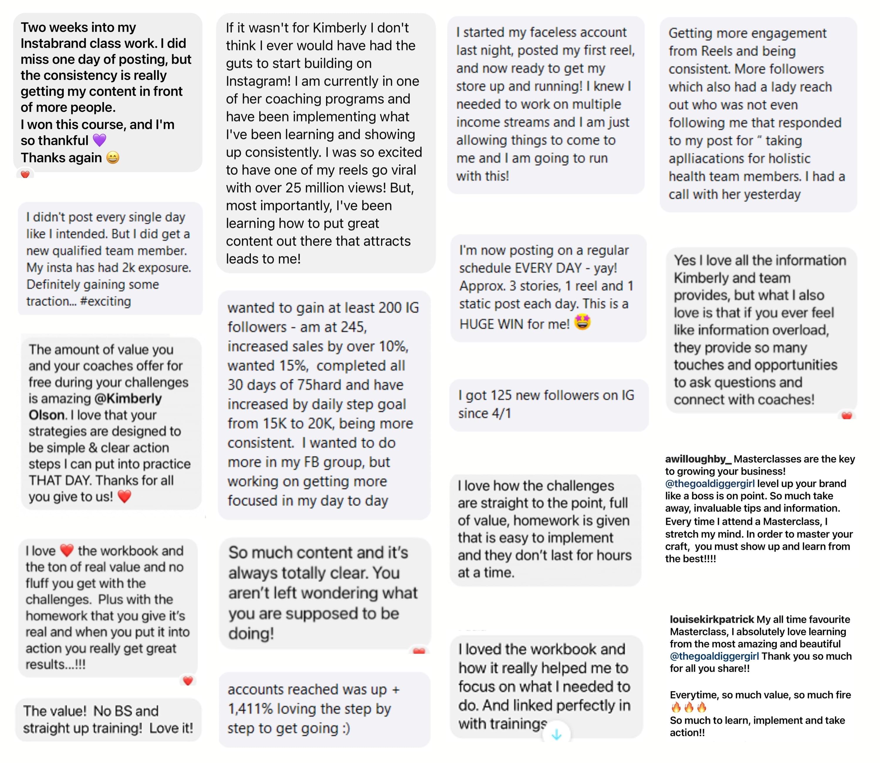 Goal Digger Girl Client Testimonials & Results