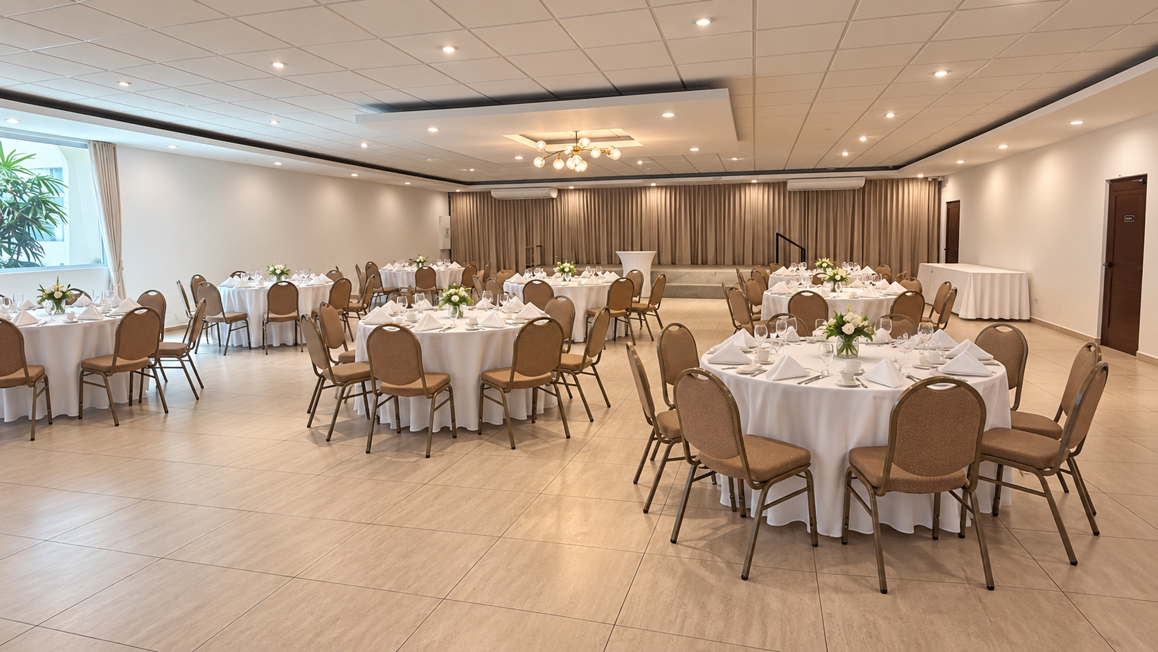 Salón de actividades de Villa Cofresí — montaje previsto