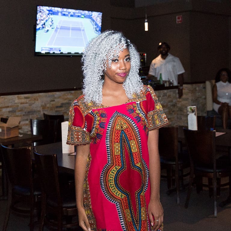 Platinum silver curly loc and styling masterpiece by La Salon in Pickering, Ontario