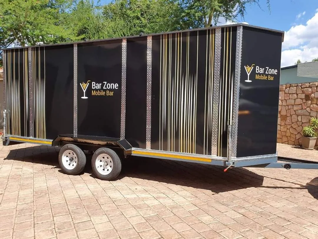 Bar Zone flagship mobile bar trailer exterior