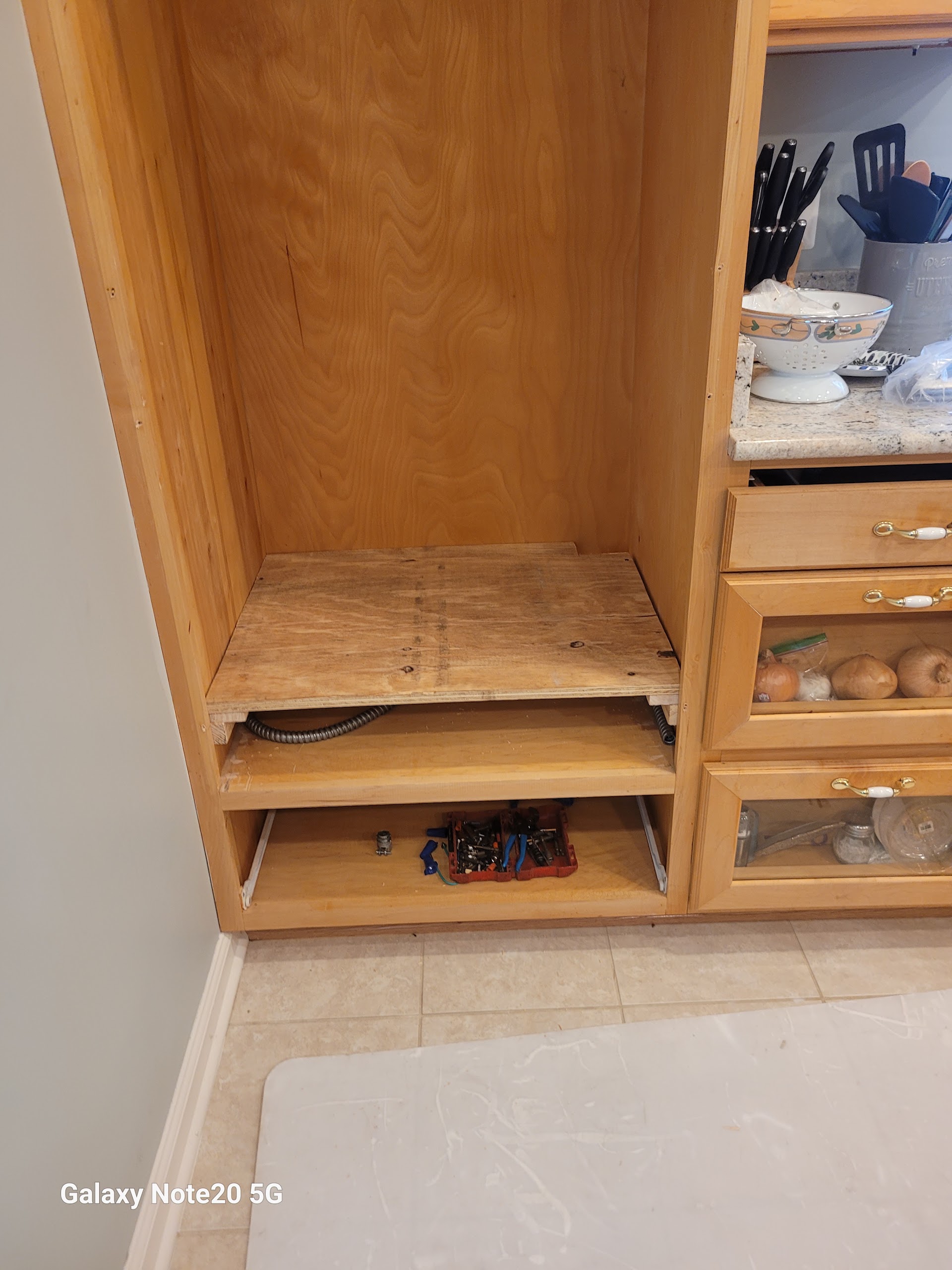 Precision cabinet prep, reinforcement & electrical rough-in for built-in appliances