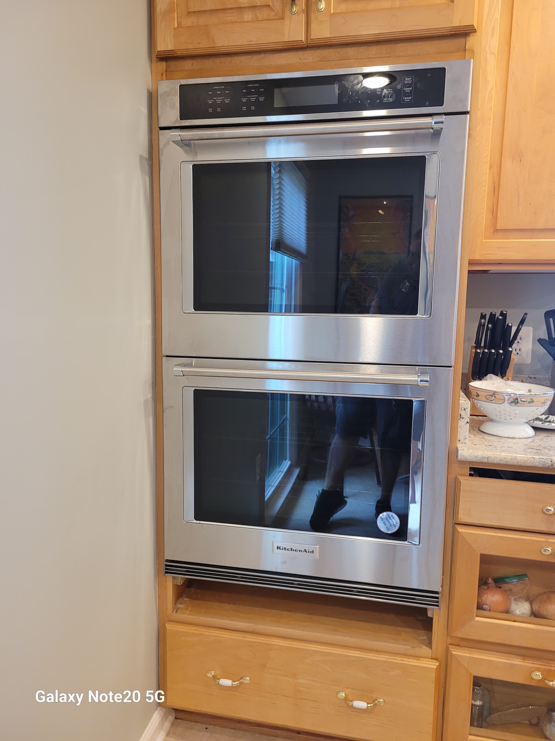KitchenAid double built-in wall oven precision cabinetry install & calibration