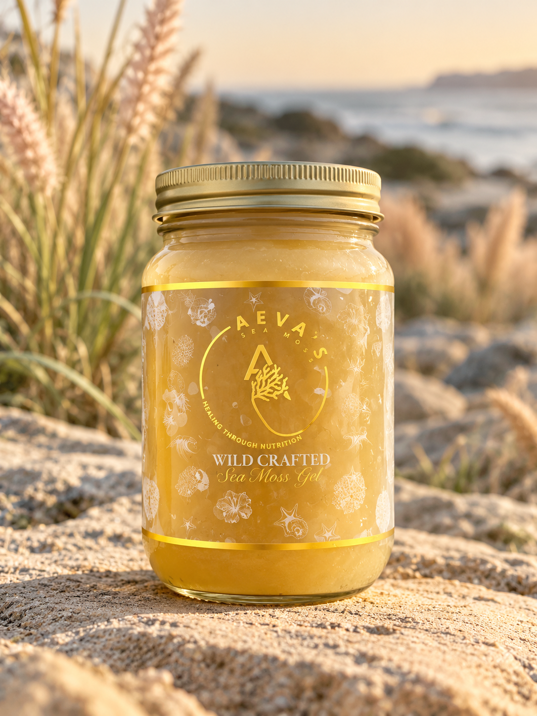 Plain 24 oz sea moss gel jar