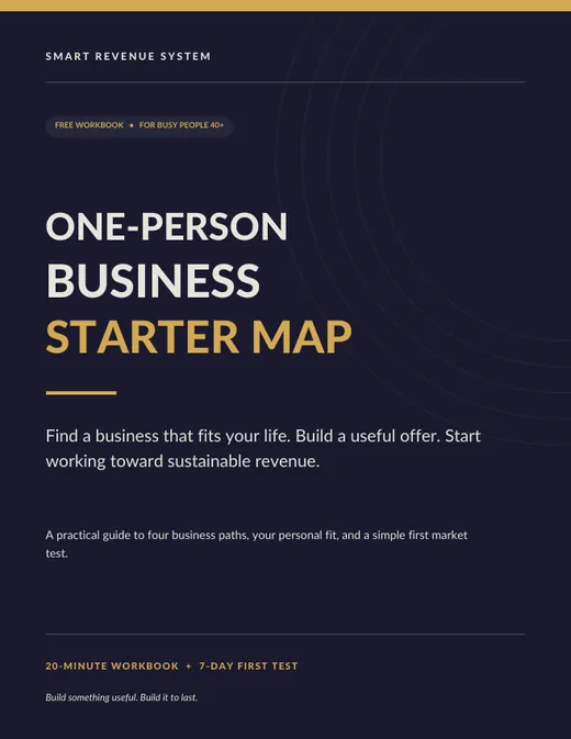 Actual One-Person Business Starter Map workbook cover