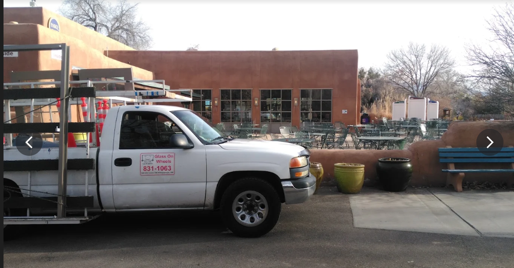 Glass on Wheels mobile service truck on-site at residential property