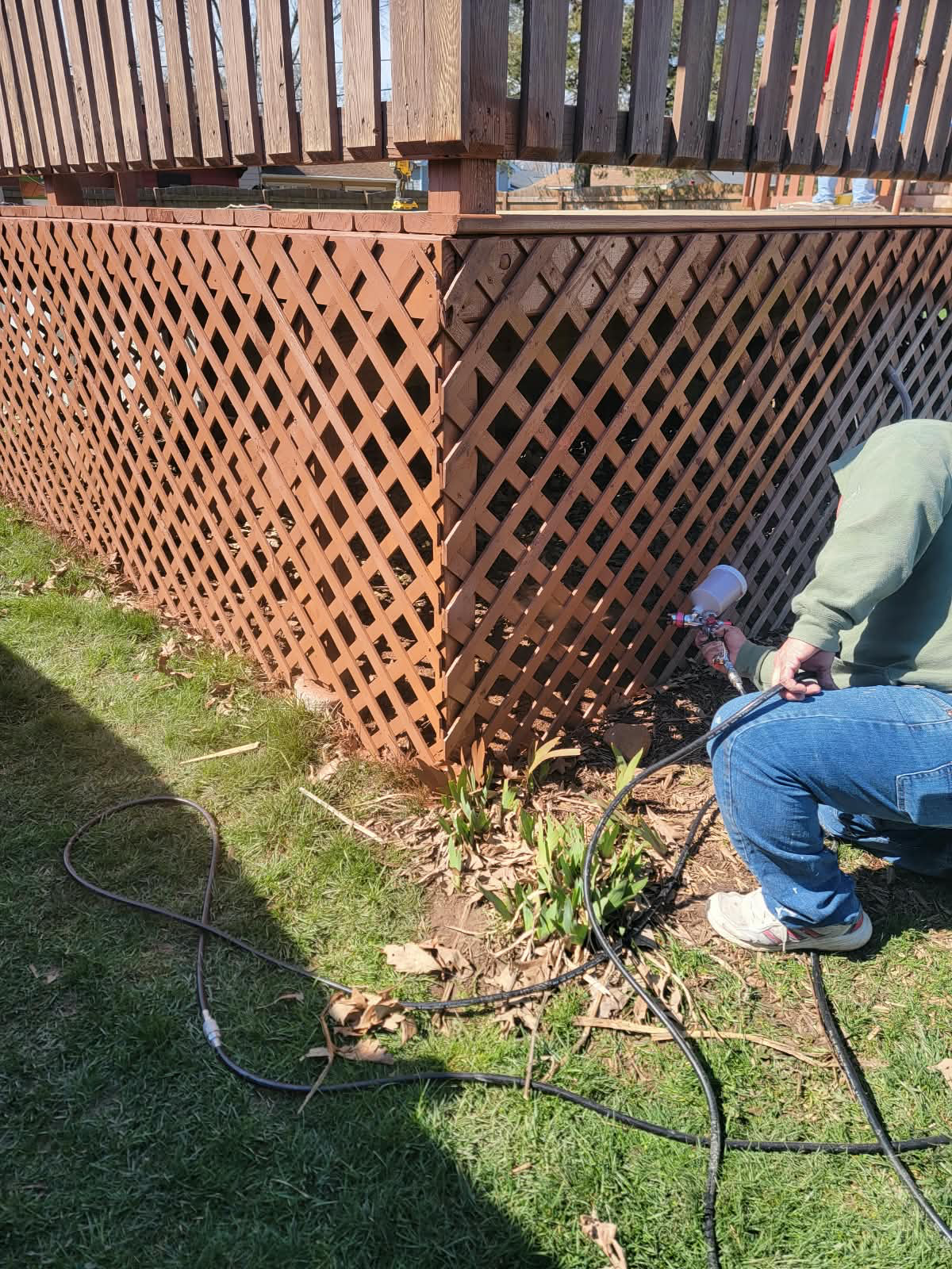 Lattice Deck Staining & Precision Spray Finish