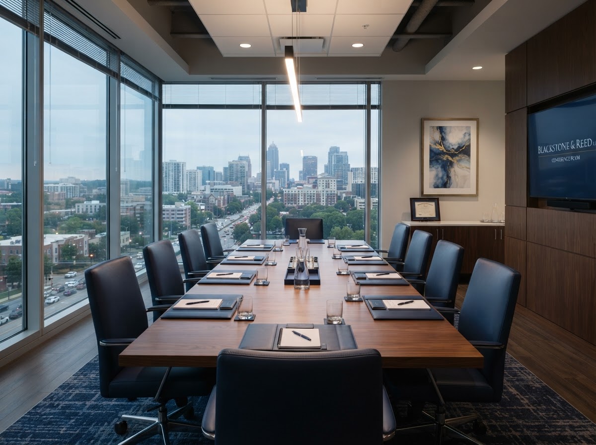 Tilchin & Hall, P.C. corporate law conference room in Novi, Michigan