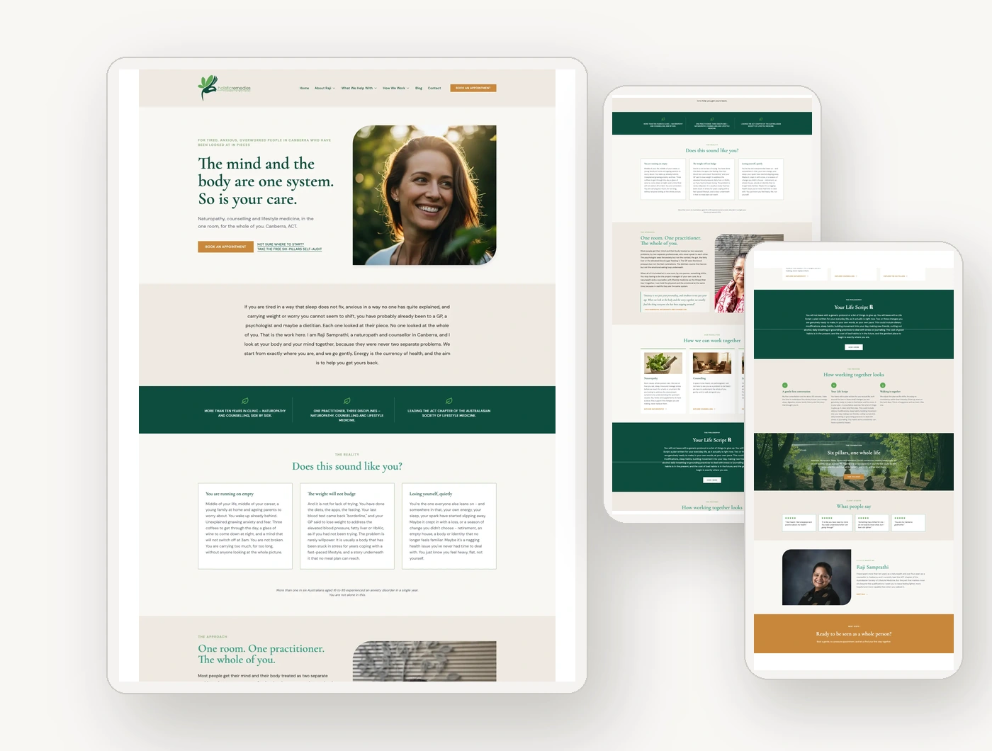 Holistic Remedies live website mockup