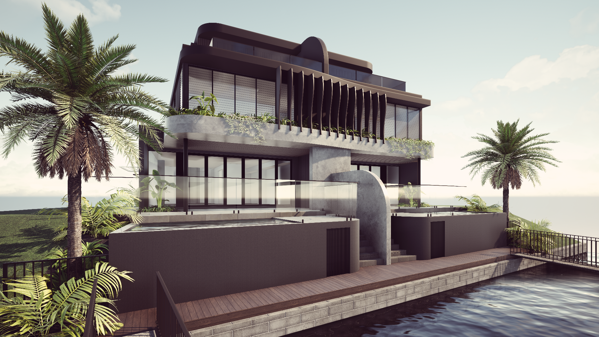 Tarcoola Duplex — architectural visualisation, exterior detail