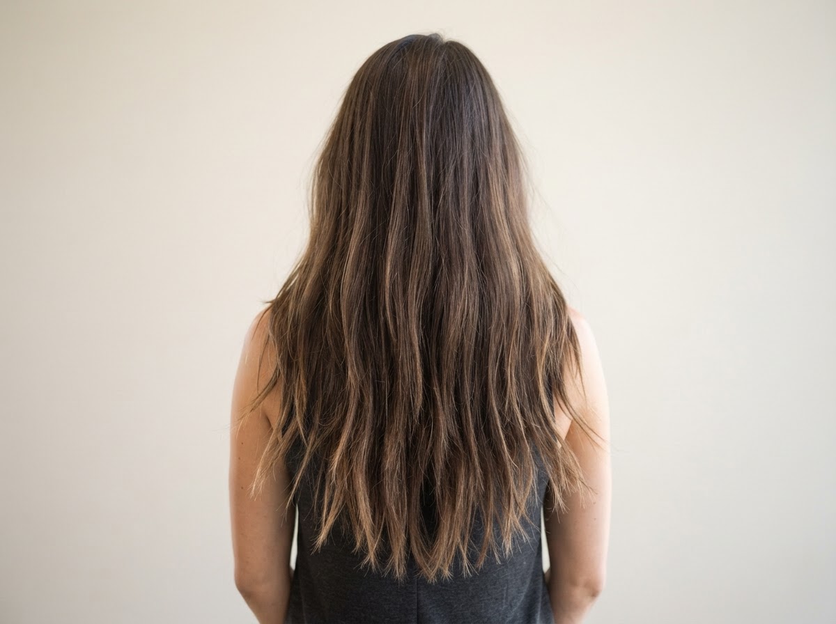 Women's Haircut before
