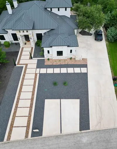 Modern Luxury Concrete Driveway & Walkway