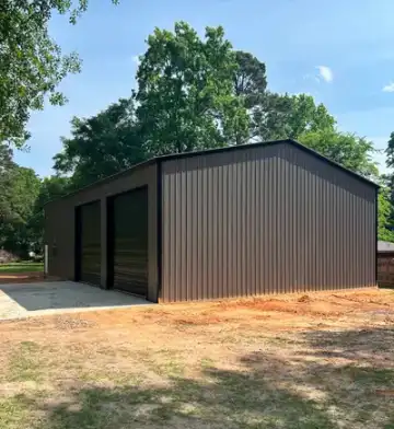 Double-Bay Metal Shop with Slab