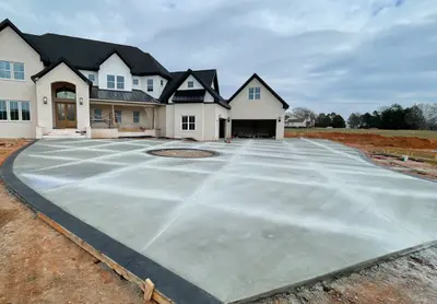 Custom Diamond-Pattern Stamped Concrete Patio