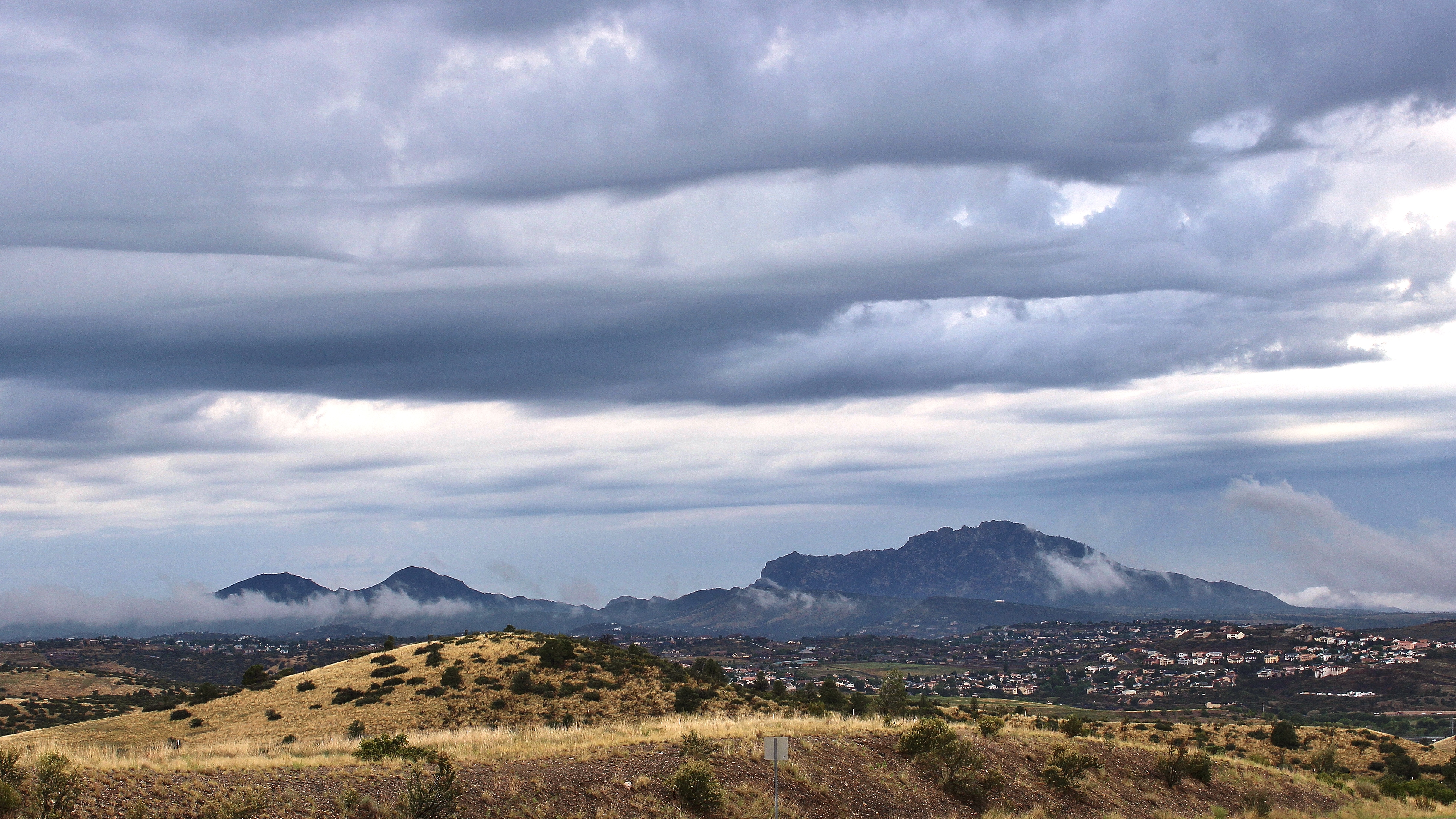 Granite Mountain rising over the Prescott, Arizona landscape