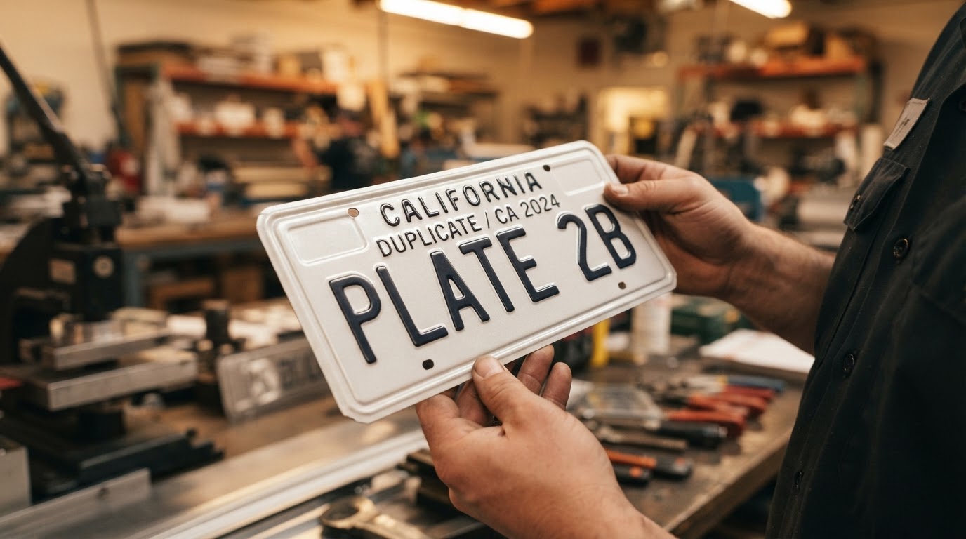 Taller de fabricación de placas vehiculares de PLAKA VID ECUADOR