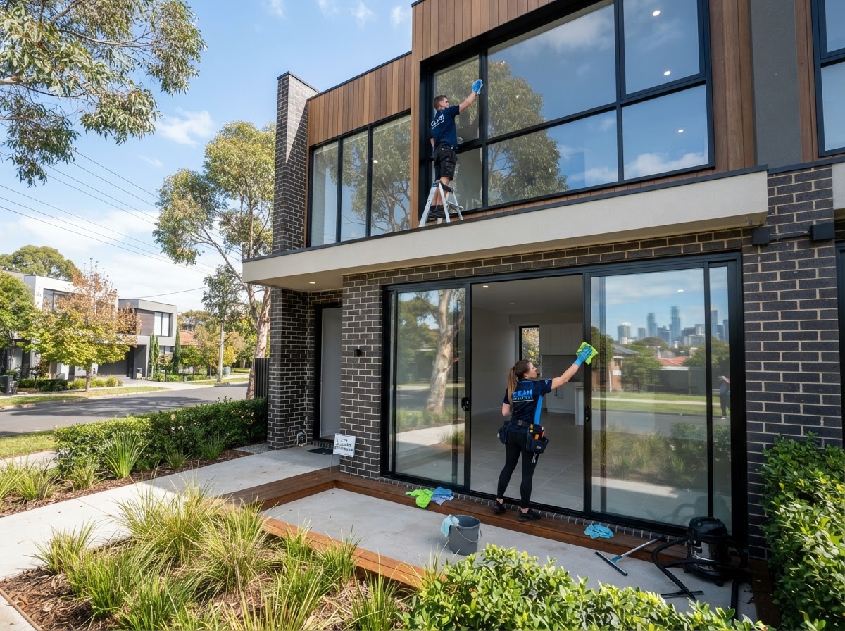 New Builds & Renovation Handover - Post-Construction Clean · Glass, sills & frames restored