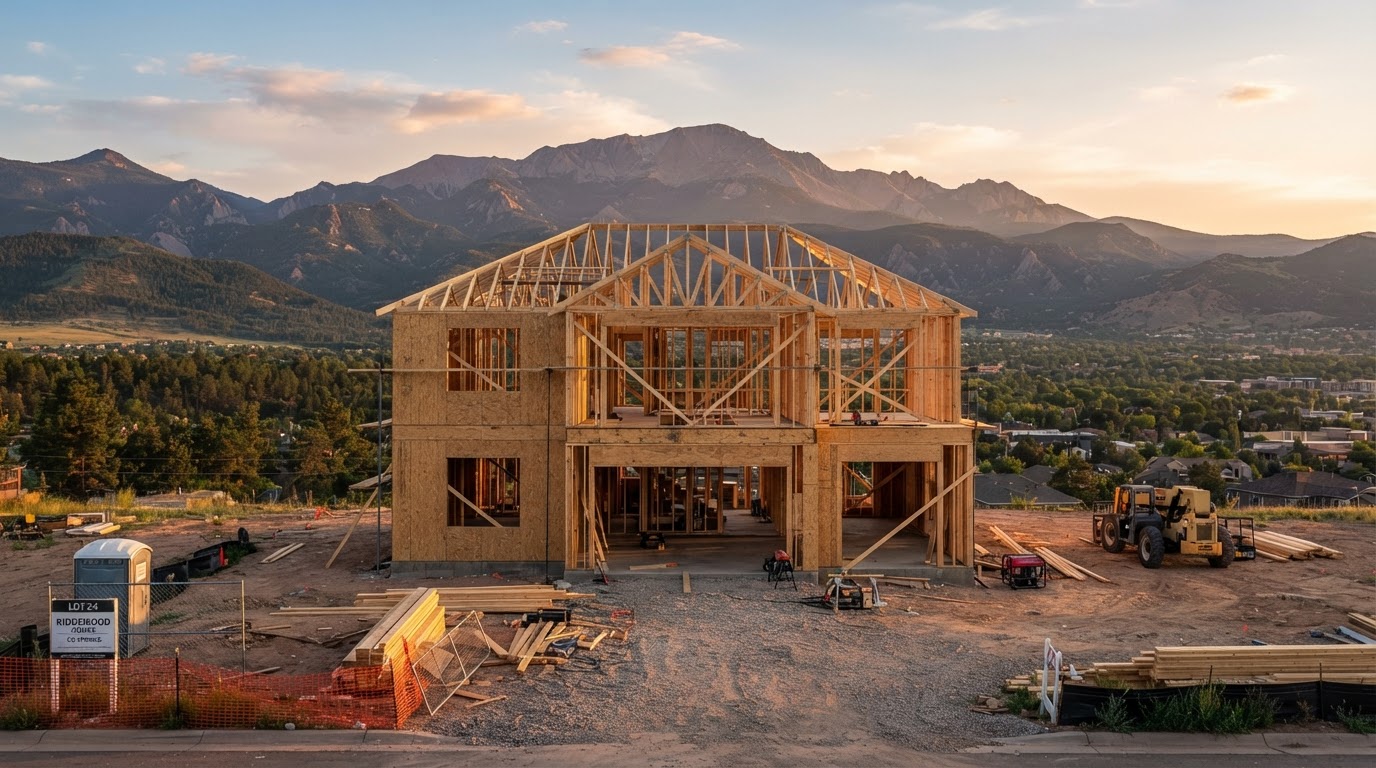 Structural Framing Against Colorado Blue Skies