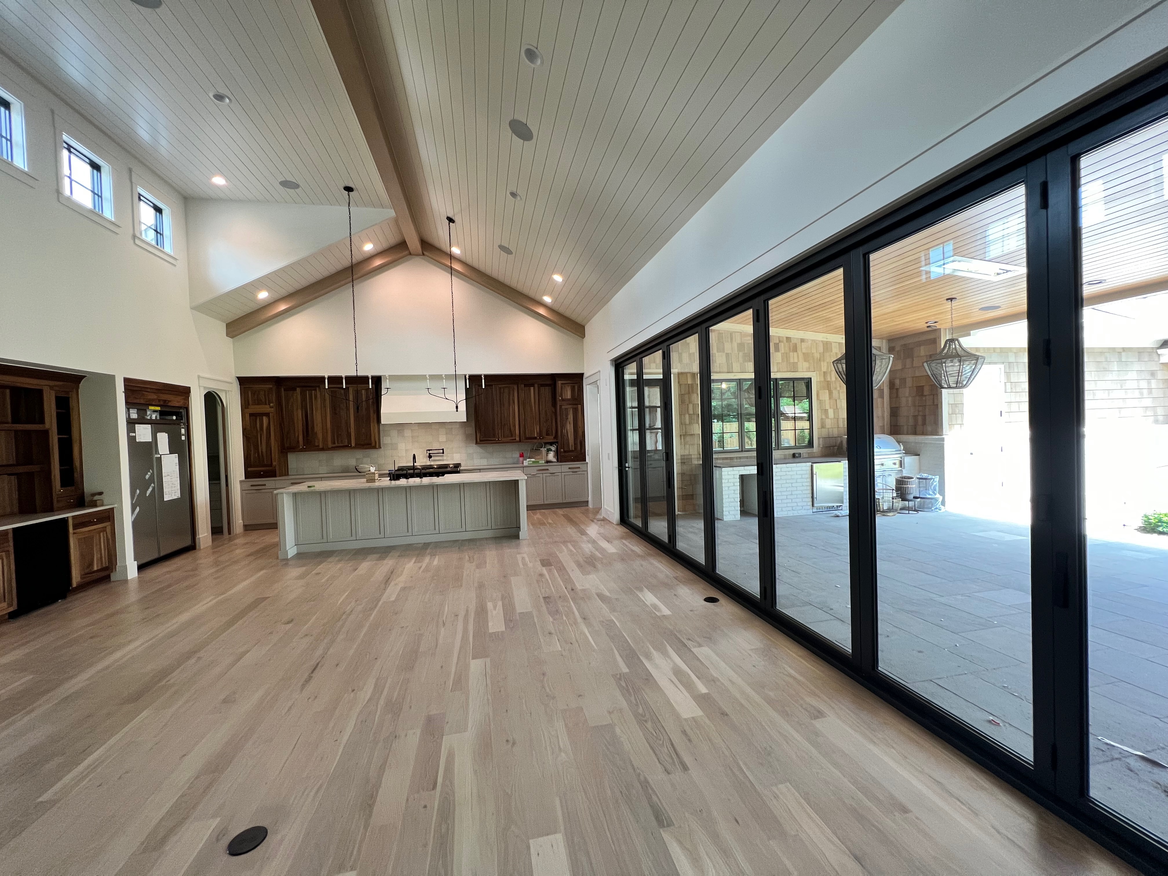 Vaulted Ceiling Great Room & Multi-Slide Patio Doors