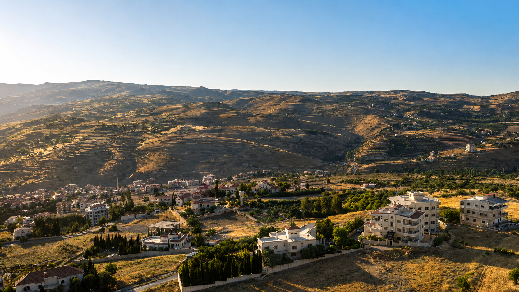 Panoramic mountain views over the valley from Horizon Residences Bloudan
