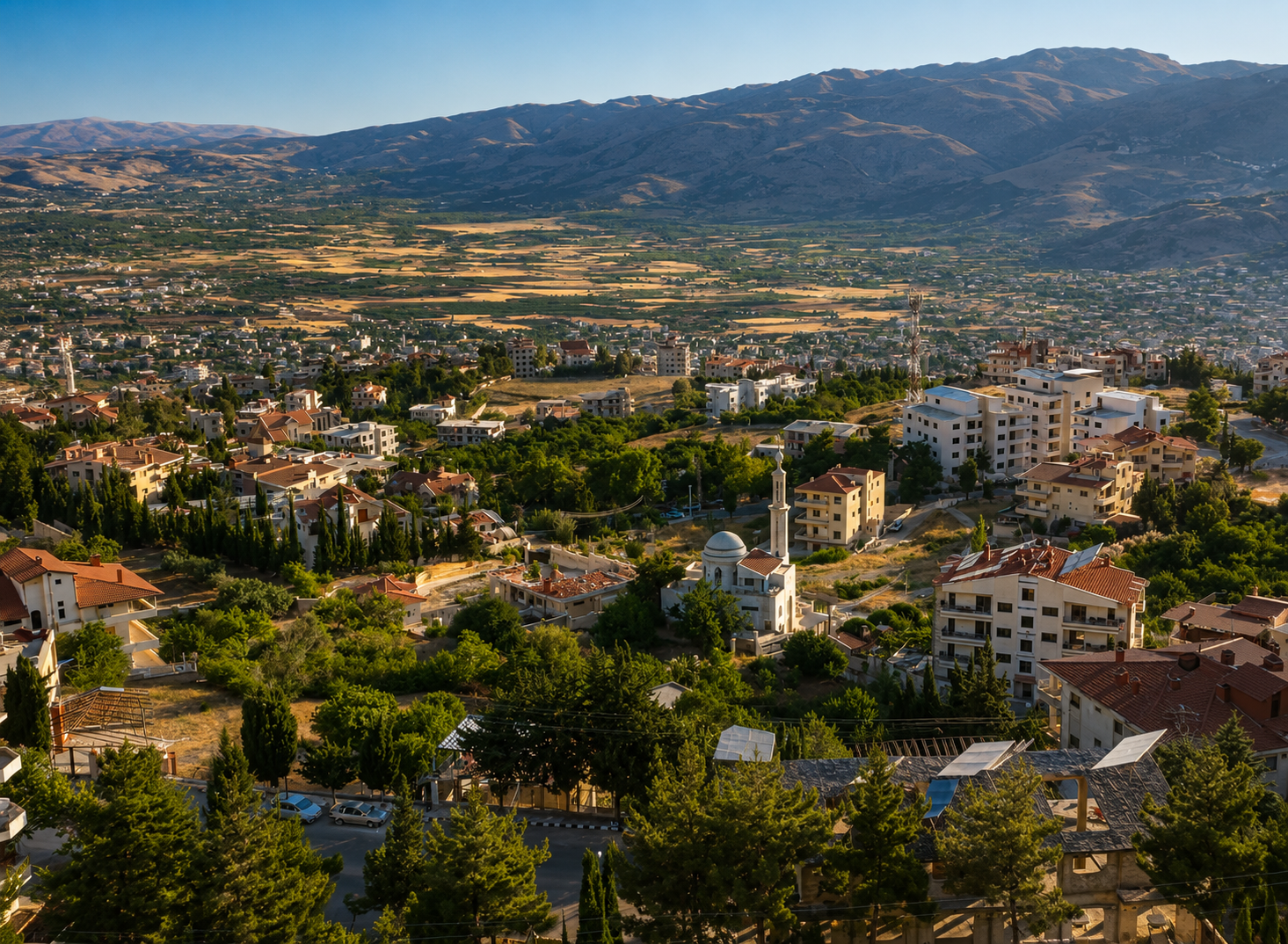 Panoramic mountain views over the valley from Horizon Residences Bloudan