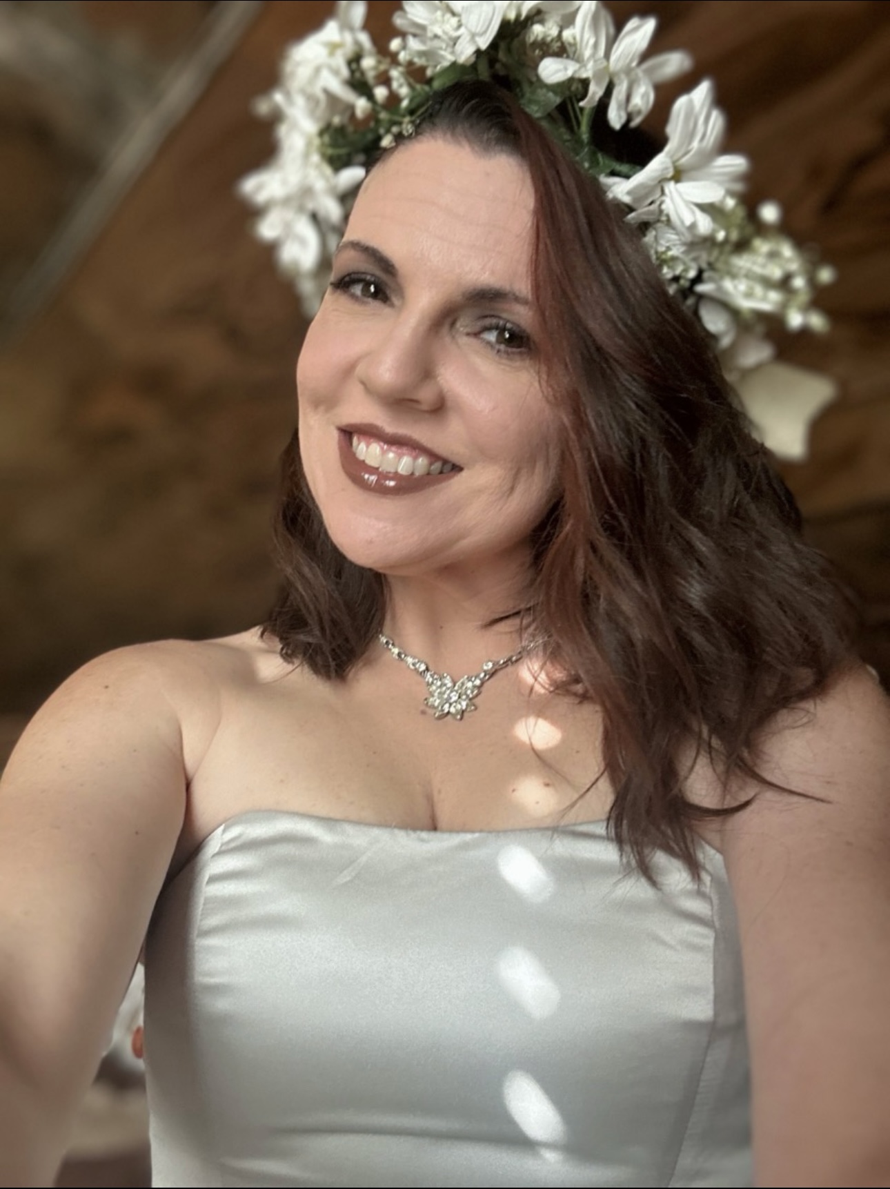 Rachel in daisy crown