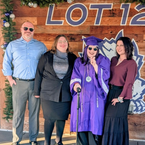 Homeschool graduation family celebration