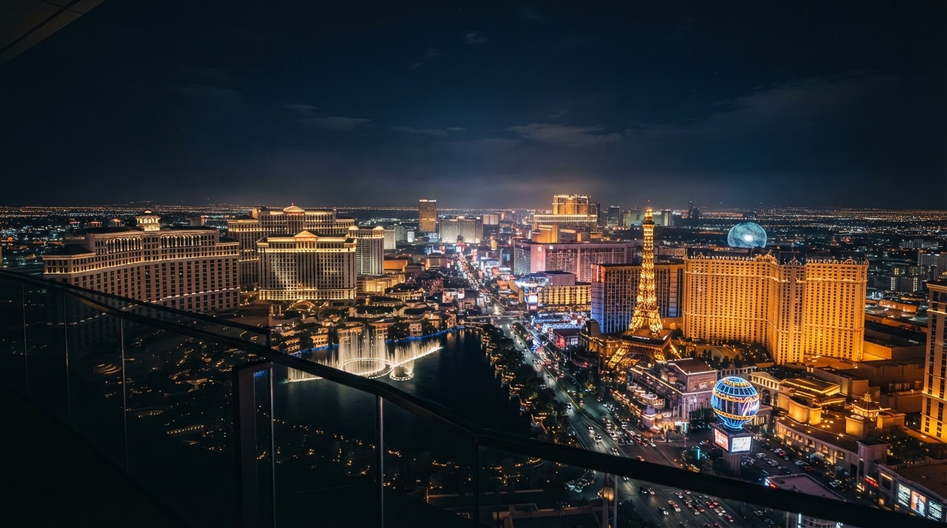 Concept imagery of the Las Vegas skyline at night
