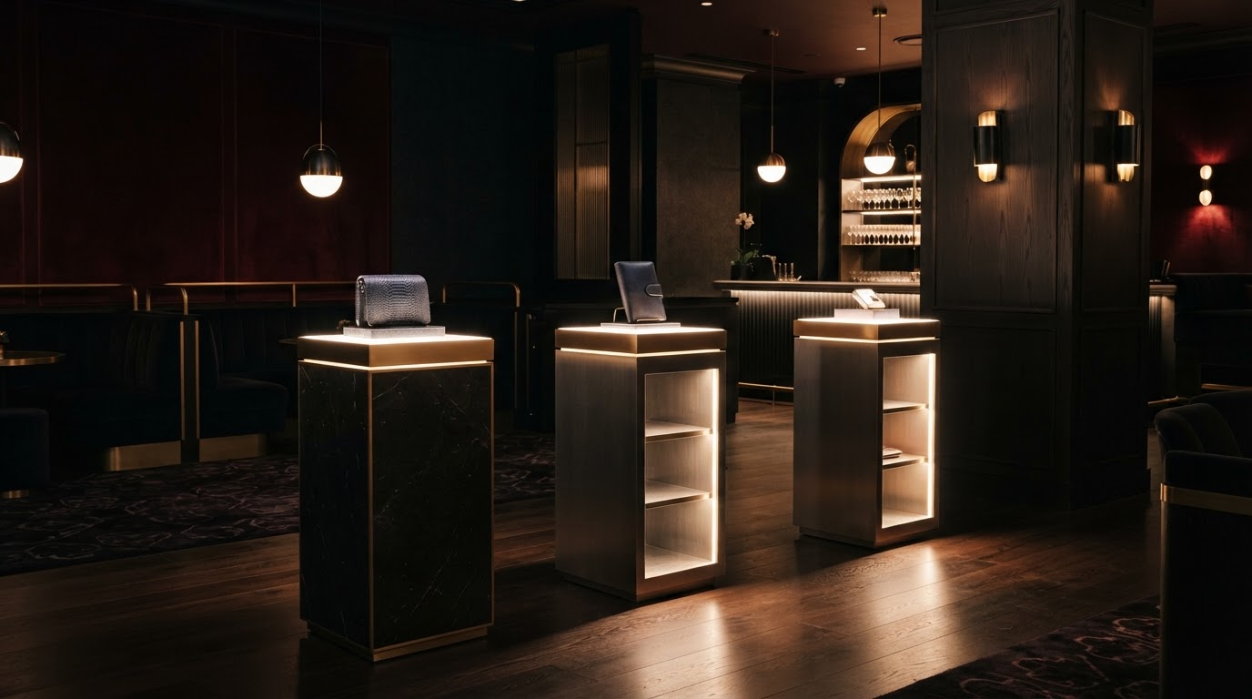 Concept imagery of a premium brand activation in an upscale lounge setting