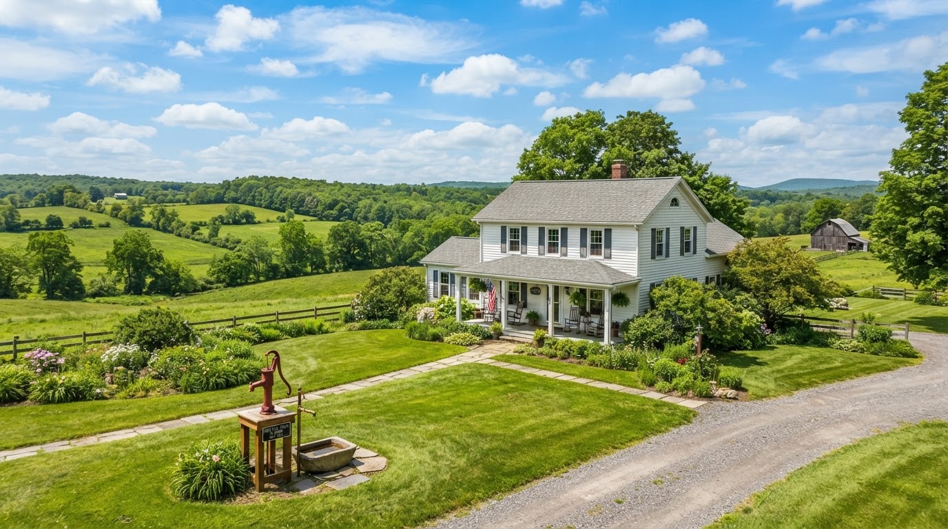 Rural Western New York well-water home with sediment pre-filtration
