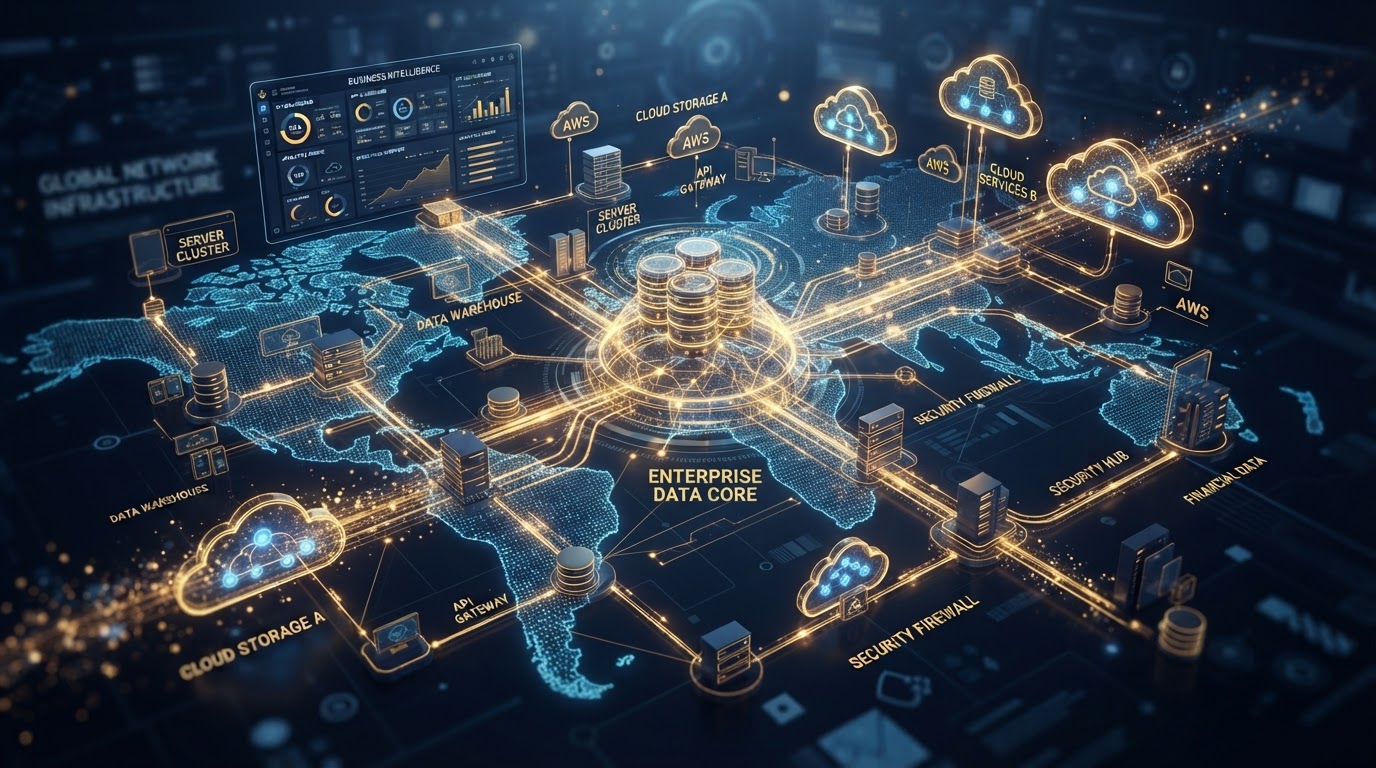 Digital business database and operations concept