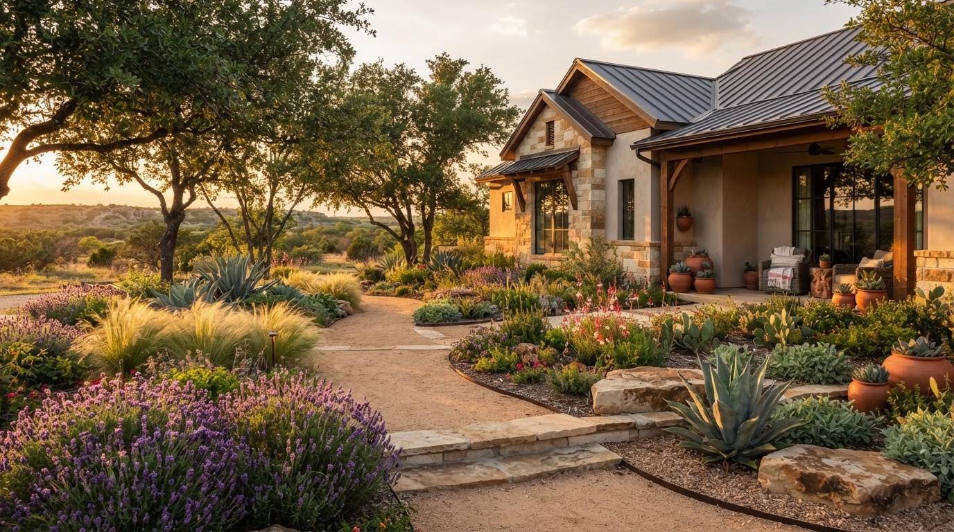 Custom landscape design in Lubbock, Texas