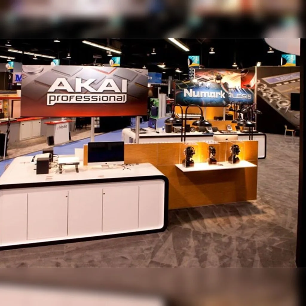 Akai & Numark trade show booth built by Art & Display