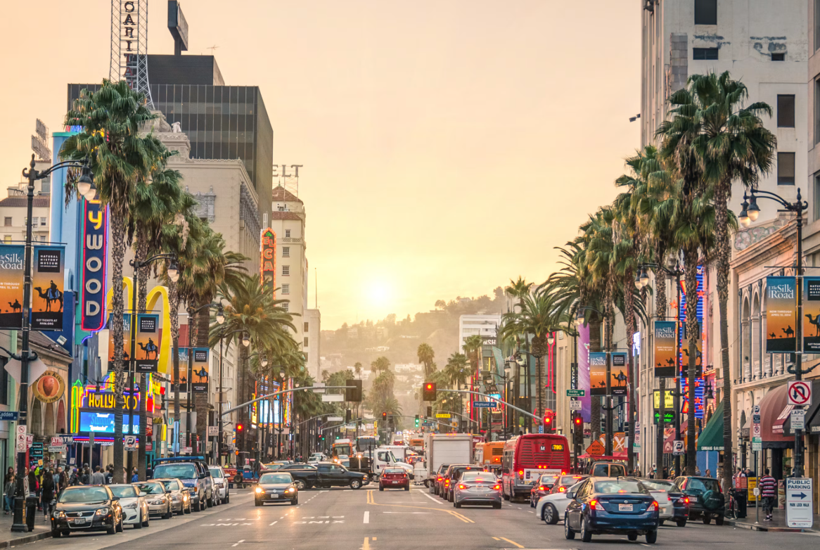 Hollywood Boulevard at Golden Hour