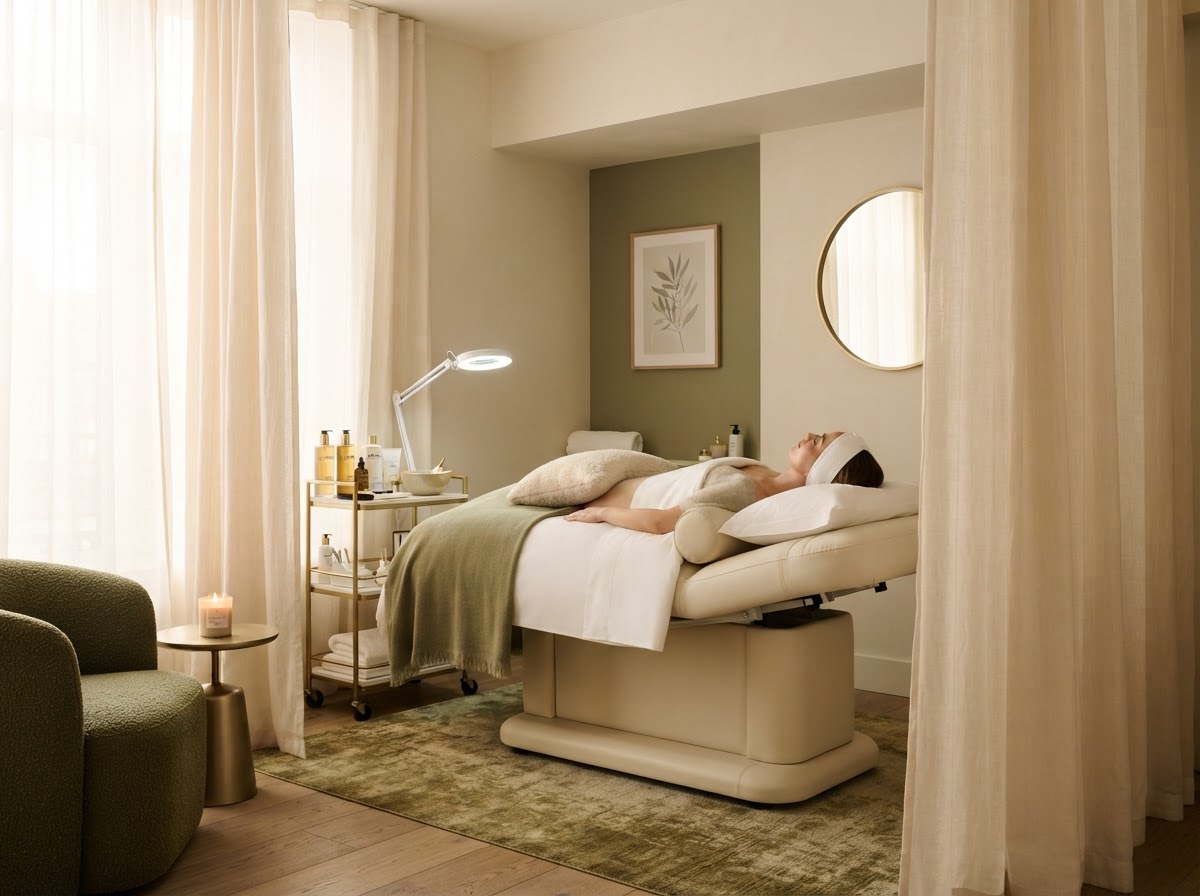 Lash Artists workspace at Floral De Beaute