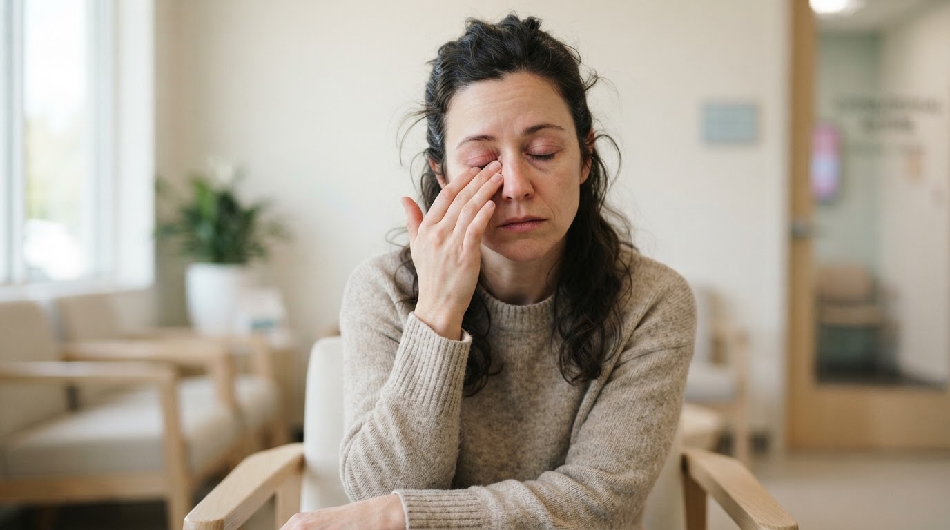 Dry-eye patient receiving care