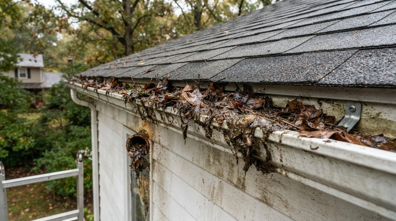 Gutter Cleaning — before