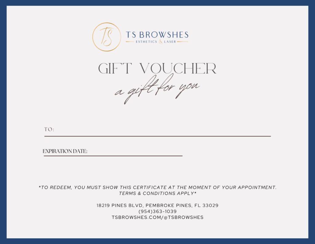 TS Browshes gift card artwork