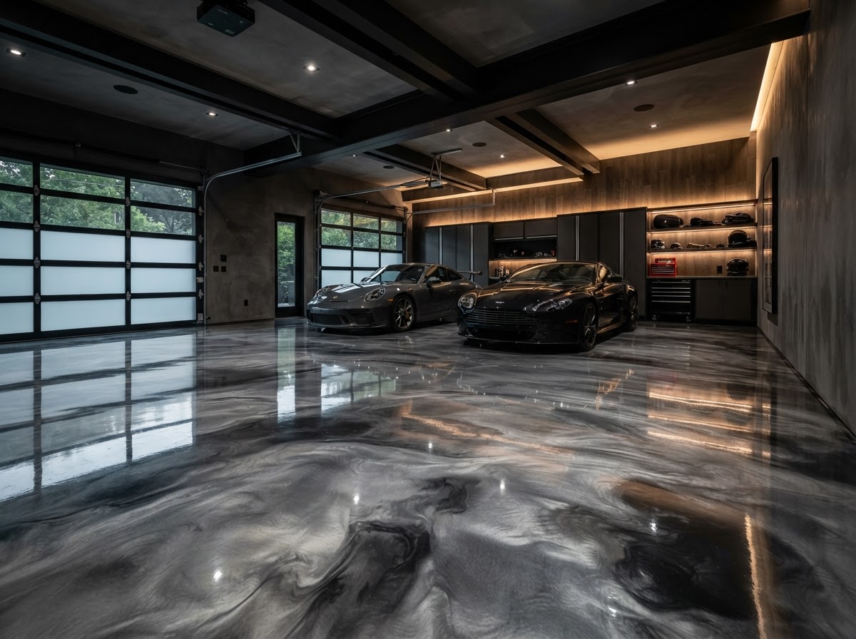 Metallic Epoxy Floors — FlowState epoxy finish