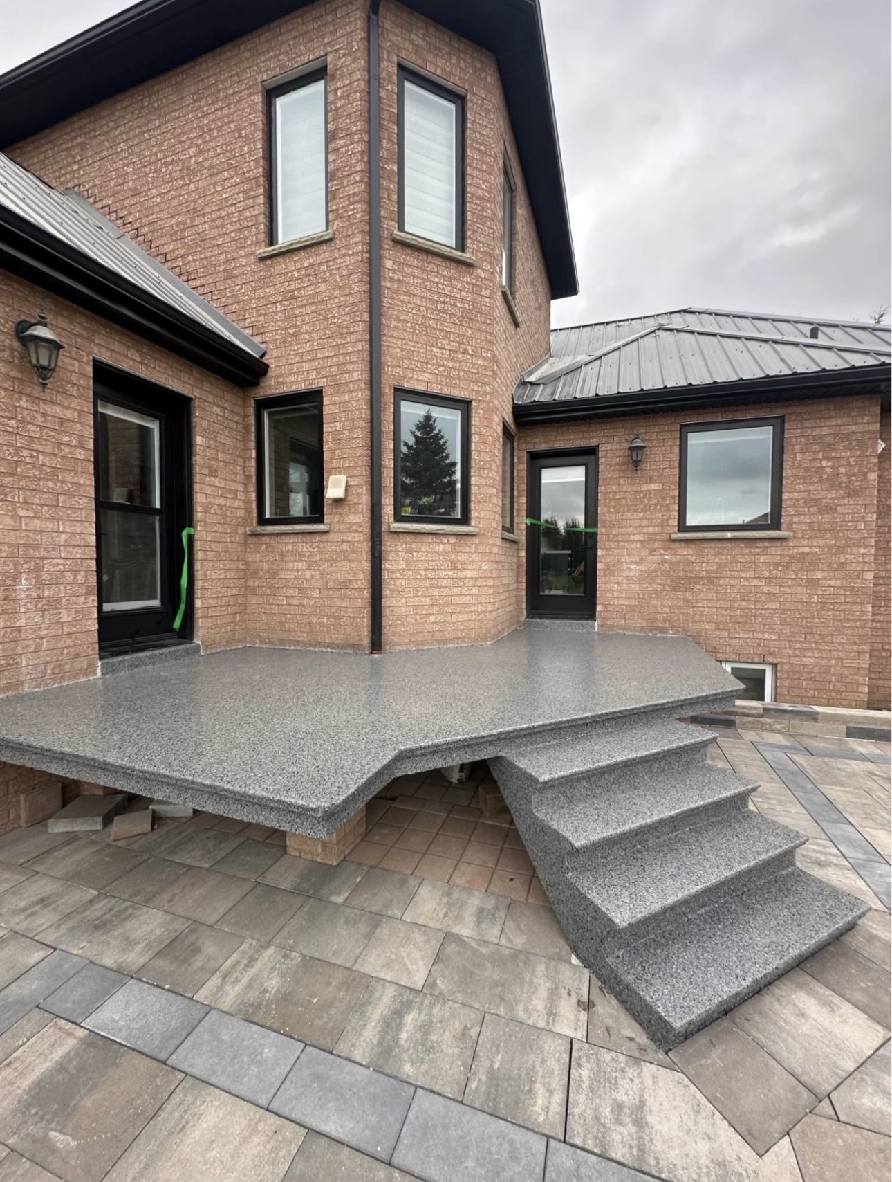 Elevated Exterior Patio & Cantilever Steps