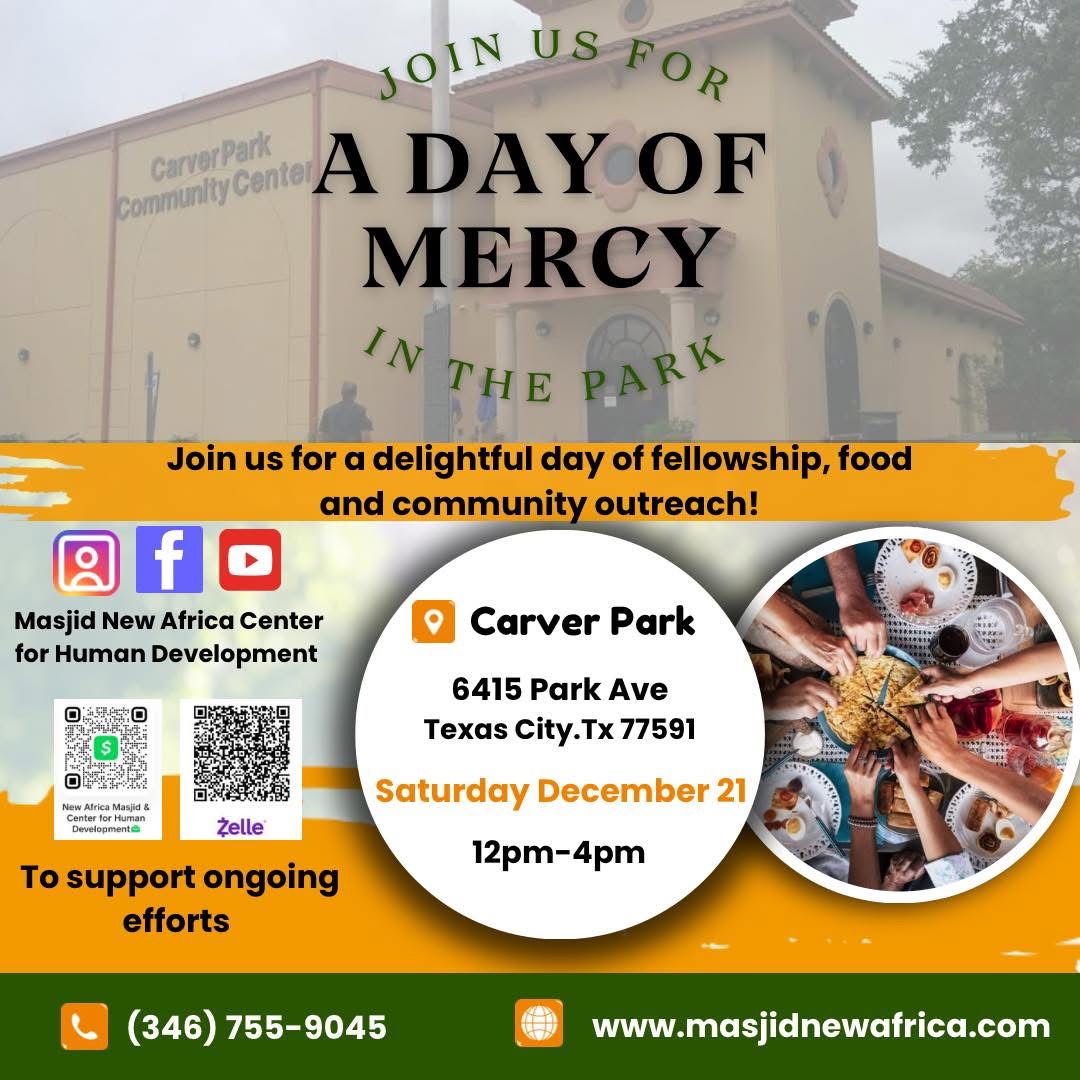 Join us for A Day of Mercy in the Park — Carver Park Community Center