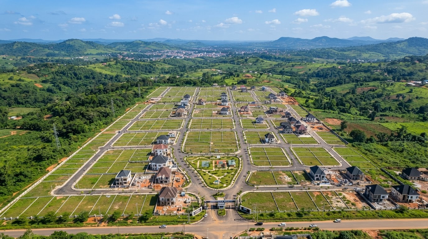 Aerial view of Florian Estate, Akure
