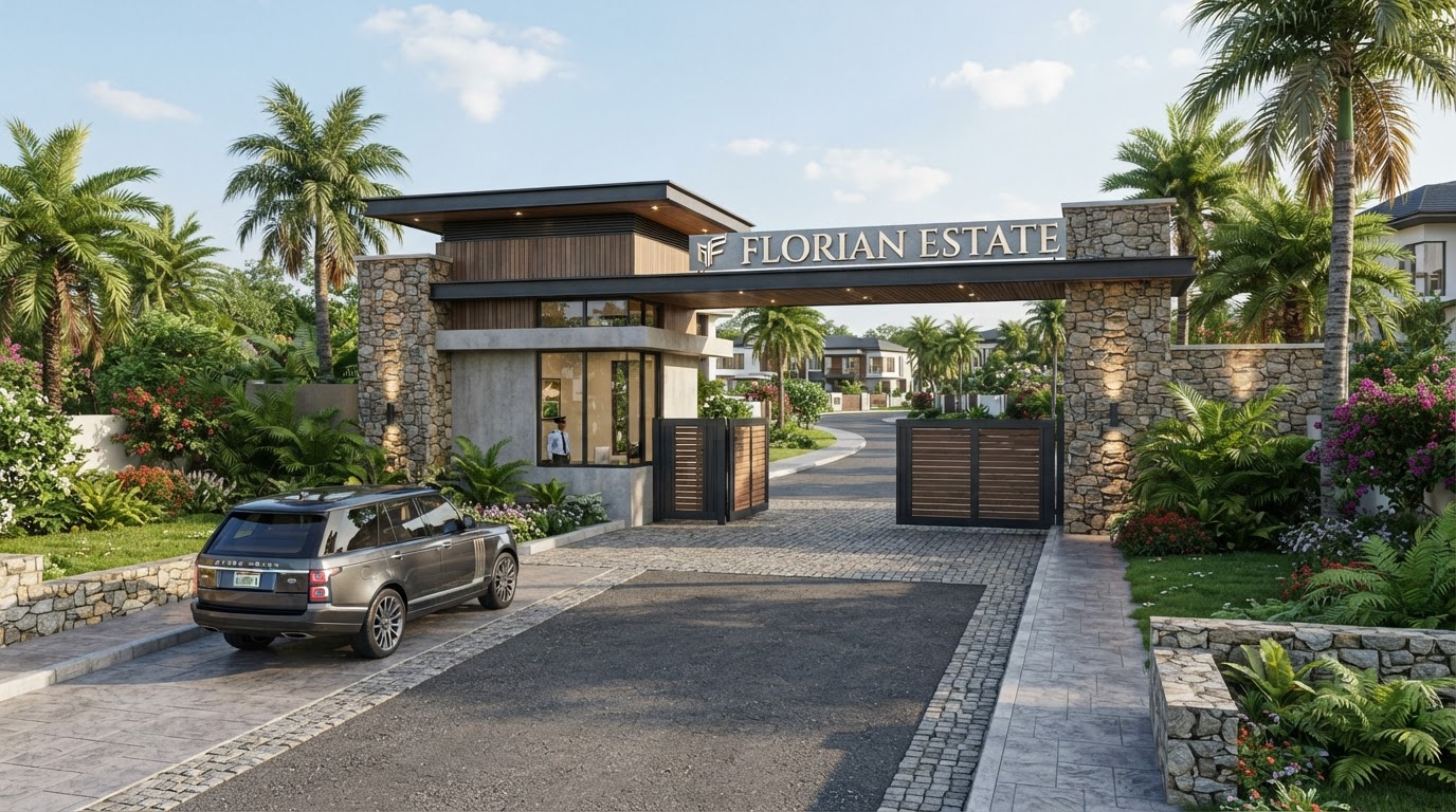 Florian Estate entrance in Akure by Boing Luxury Estates