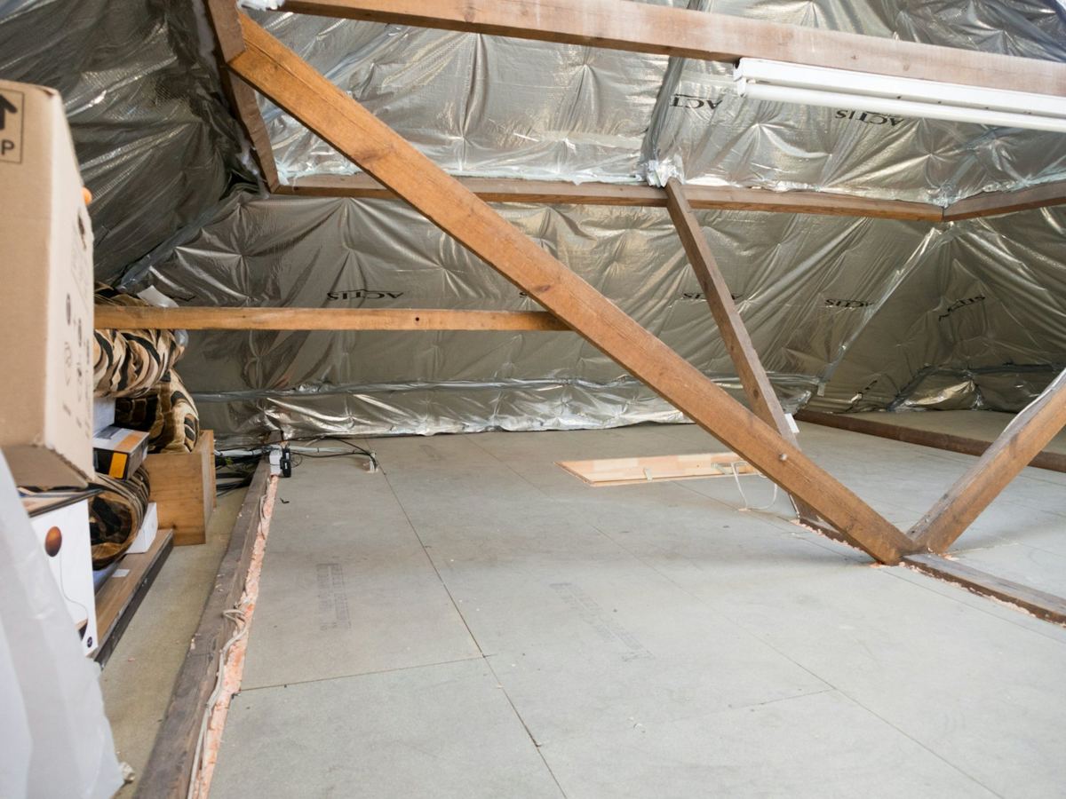A large boarded loft ready for storage