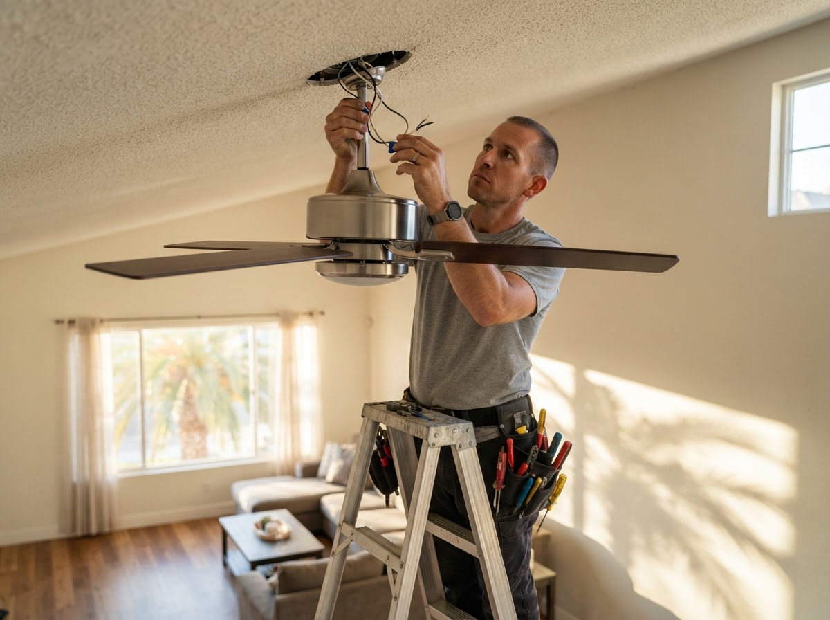 Ceiling Fan Installation & Swap in Menifee, CA