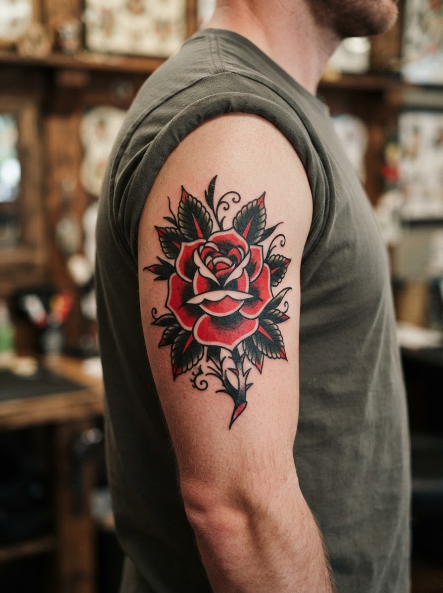 Lettering: Custom gothic hand-lettering on Forearm (healed).