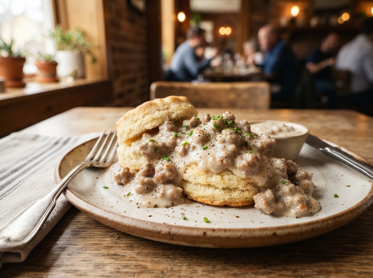 Homemade Biscuits & Country Gravy