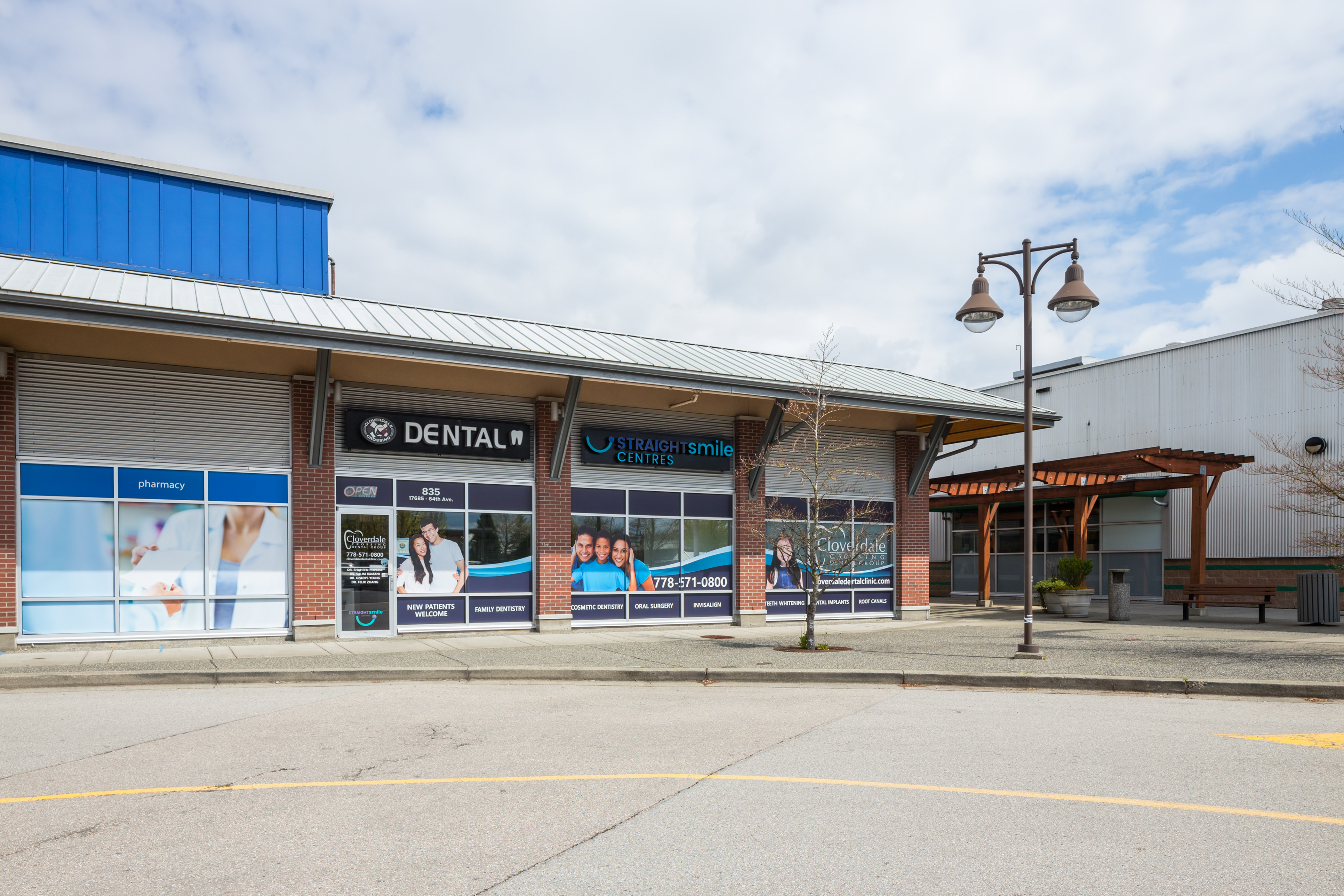 Cloverdale Crossing Dental Group storefront and building exterior in Surrey BC