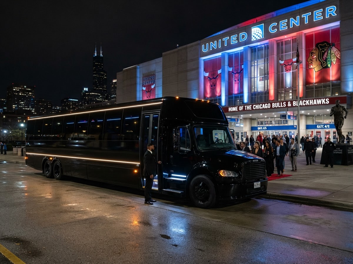 Luxury Black Limo Party Bus 24–30 Pax