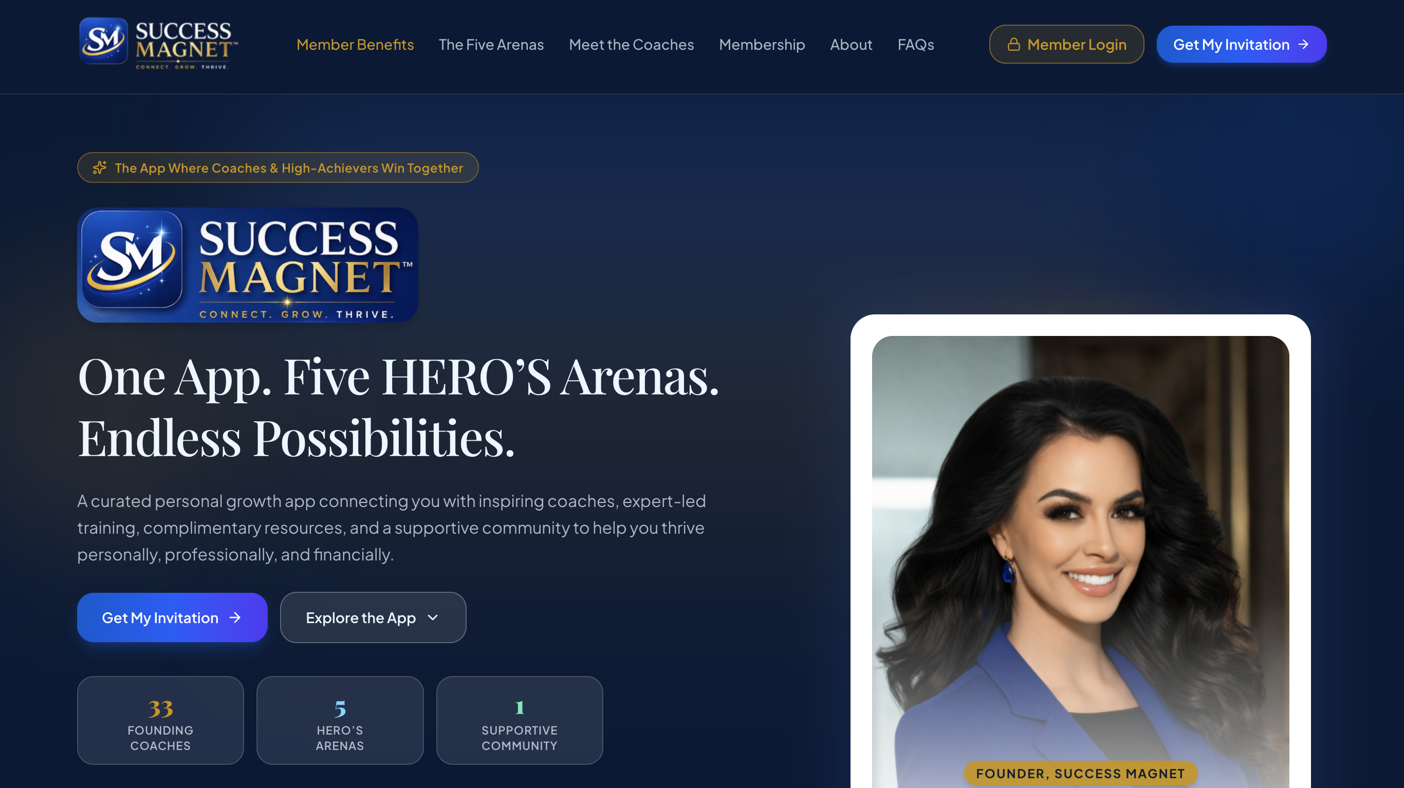 Success Magnet App website preview